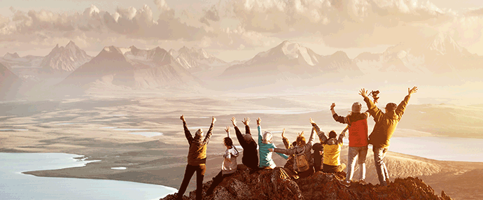 Groupe de voyageurs